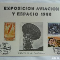 Sellos: EXPOSICIÓN AVIACIÓN Y ESPACIO 1980. MADRID. Lote 273611098