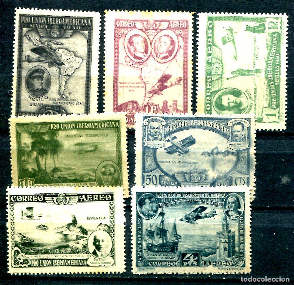 Sellos: Edifil 583/591 sin el de 25 cts. y 1 de 1 pta. Reproducciones, sin matasellar.