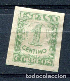 Selos: Edifil 802. 1 c. defensa nacional. Falso filat&eacute;lico. Goma anaranjada.