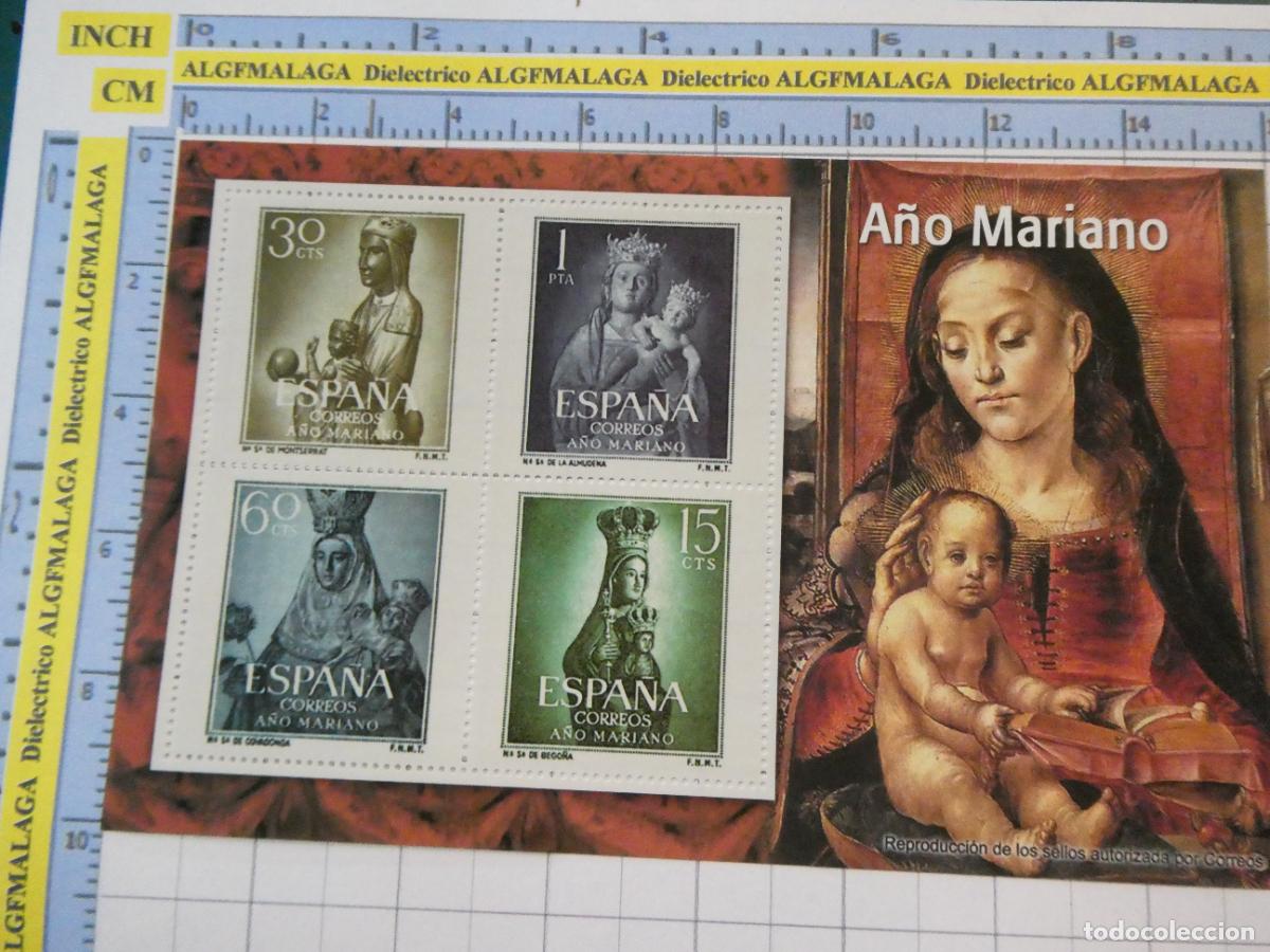Sellos: HOJA BLOQUE FACS&Iacute;MIL. SERIE LOS SELLOS DEL FRANQUISMO. A&Ntilde;O MARIANO VIRGEN MONTSERRAT ALMUDENA. 67