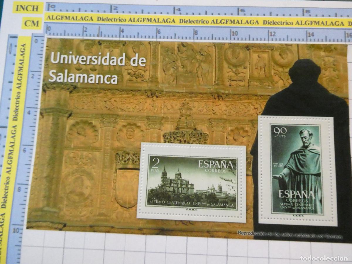 Sellos: HOJA BLOQUE FACS&Iacute;MIL. SERIE LOS SELLOS DEL FRANQUISMO. UNIVERSIDAD DE SALAMANCA. 68
