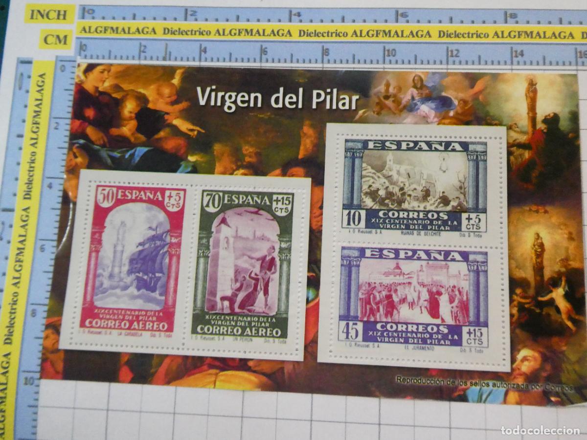 Sellos: HOJA BLOQUE FACS&Iacute;MIL. SERIE LOS SELLOS DEL FRANQUISMO. XIX CENTENARIO VIRGEN DEL PILAR. 78