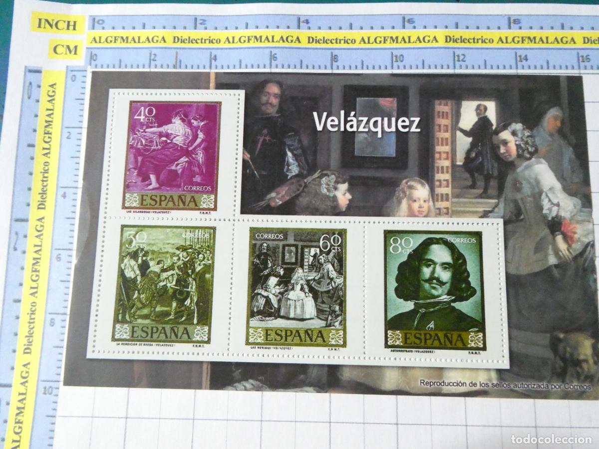 Stamps: HOJA BLOQUE FACS&Iacute;MIL. SERIE LOS SELLOS DEL FRANQUISMO. ARTE PINTURA DIEGO DE VEL&Aacute;ZQUEZ. 81