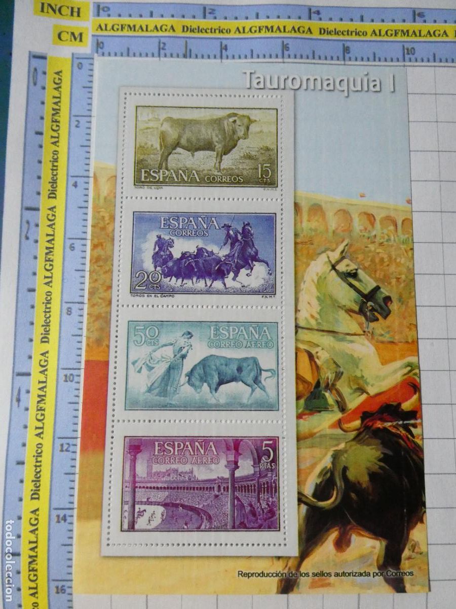 Francobolli: HOJA BLOQUE FACS&Iacute;MIL. SERIE LOS SELLOS DEL FRANQUISMO. TAUROMAQUIA TOROS TOREROS. 82