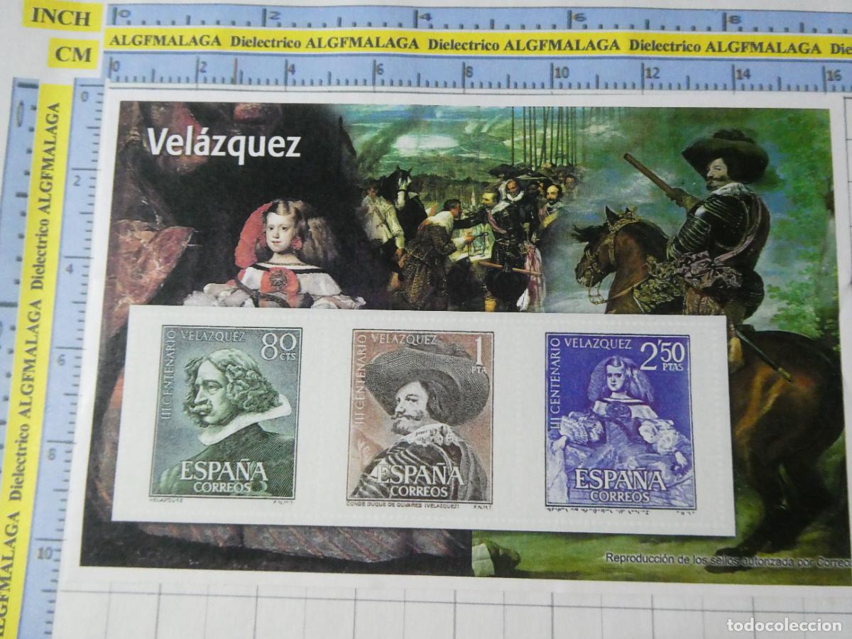 Stamps: HOJA BLOQUE FACS&Iacute;MIL. SERIE LOS SELLOS DEL FRANQUISMO. PINTURA ARTE VEL&Aacute;ZQUEZ. 89