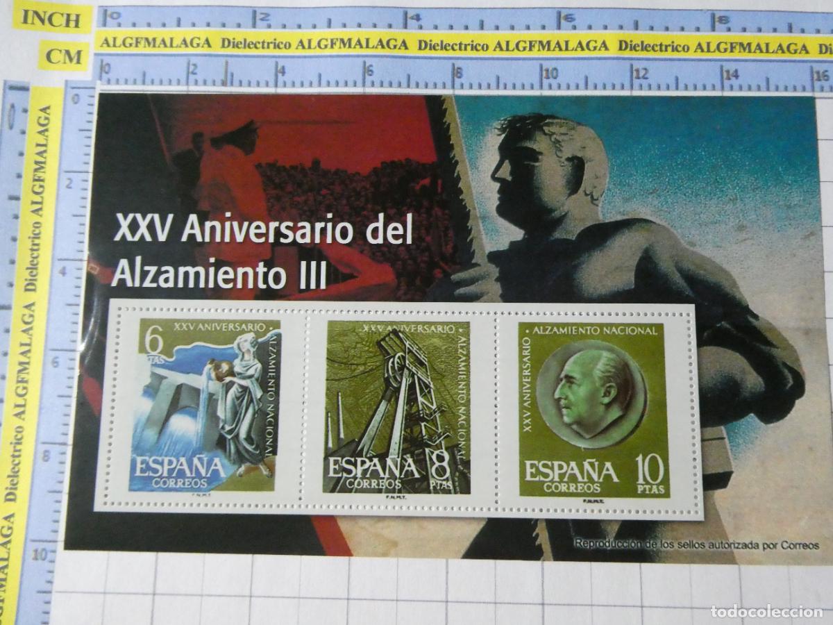 Sellos: HOJA BLOQUE FACS&Iacute;MIL. SERIE LOS SELLOS DEL FRANQUISMO. XXV ANIVERSARIO ALZAMIENTO GUERRA CIVIL. 92