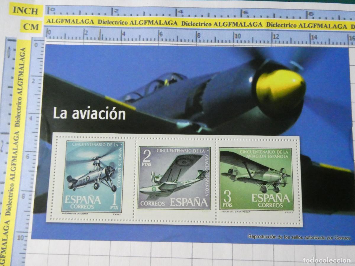 Selos: HOJA BLOQUE FACS&Iacute;MIL. SERIE LOS SELLOS DEL FRANQUISMO. CINCUENTENARIO AVIACI&Oacute;N ESPA&Ntilde;OLA. 95