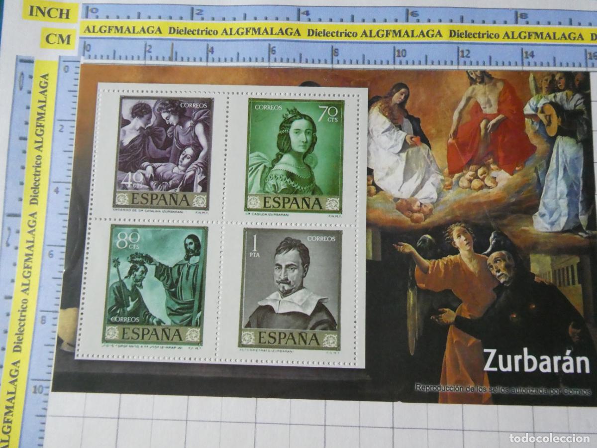 Timbres: HOJA BLOQUE FACS&Iacute;MIL. SERIE LOS SELLOS DEL FRANQUISMO. PINTURA ARTE ZURBAR&Aacute;N. 96
