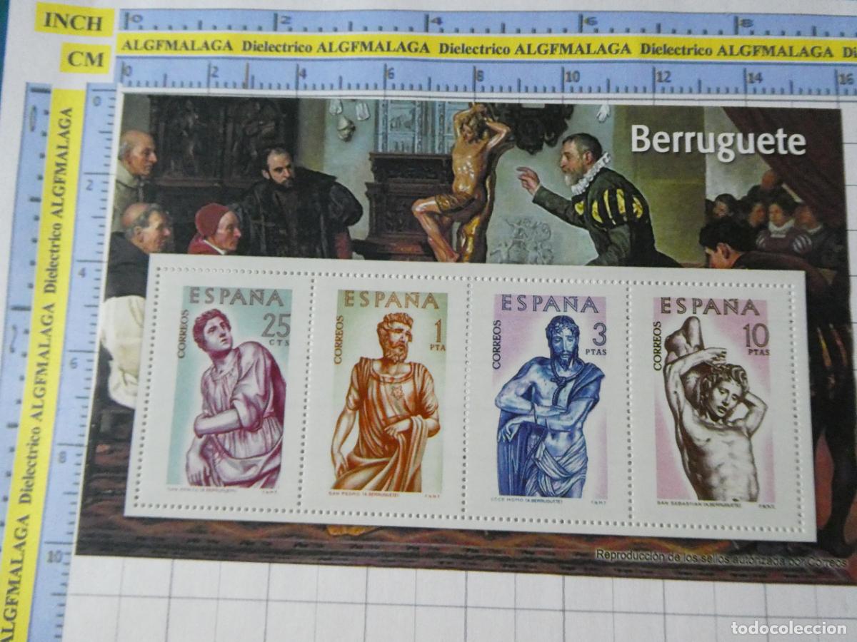 Timbres: HOJA BLOQUE FACS&Iacute;MIL. SERIE LOS SELLOS DEL FRANQUISMO. ESCULTURA ARTE BERRUGUETE. 97