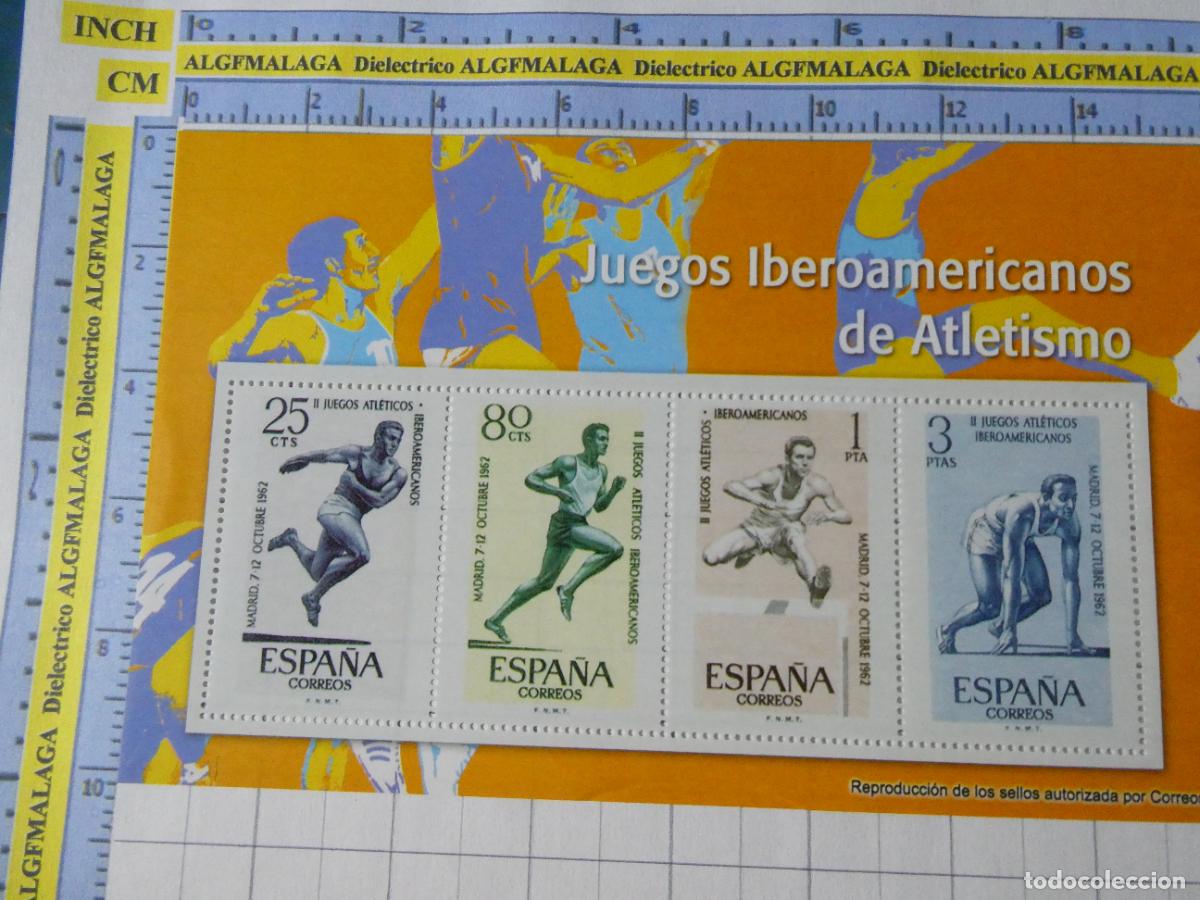 Timbres: HOJA BLOQUE FACS&Iacute;MIL. SERIE LOS SELLOS DEL FRANQUISMO. JUEGOS IBEROAMERICANOS DE ATLETISMO. 98