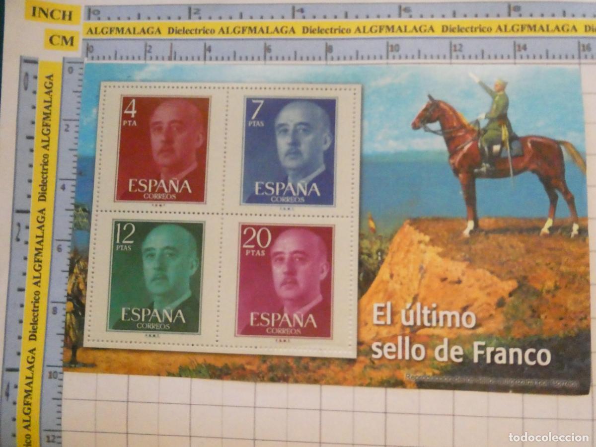 Sellos: HOJA BLOQUE FACS&Iacute;MIL. SERIE LOS SELLOS DEL FRANQUISMO. EL &Uacute;LTIMO SELLO DE FRANCO A CABALLO. 103