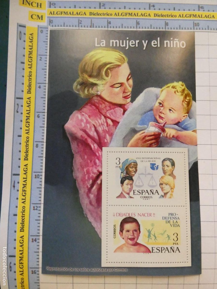 Sellos: HOJA BLOQUE FACS&Iacute;MIL. SERIE LOS SELLOS DEL FRANQUISMO. LA MUJER Y EL NI&Ntilde;O. 104