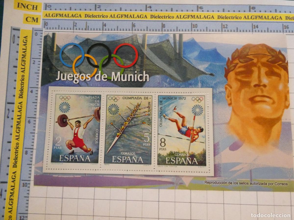 Briefmarken: HOJA BLOQUE FACS&Iacute;MIL. SERIE LOS SELLOS DEL FRANQUISMO. JUEGOS OL&Iacute;MPICOS MUNICH 1972. 107