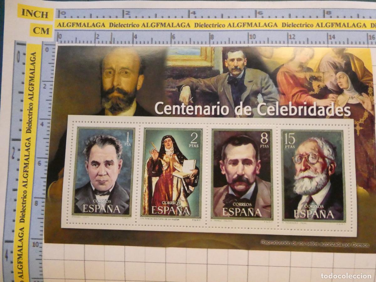 Sellos: HOJA BLOQUE FACS&Iacute;MIL. SERIE LOS SELLOS DEL FRANQUISMO. CENTENARIO CELEBRIDADES SANTA TERESA 112