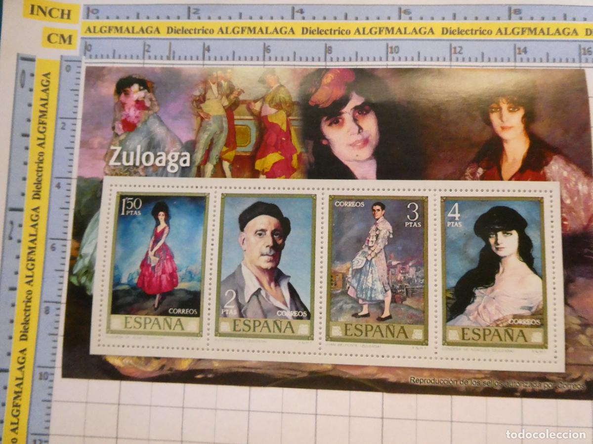 Sellos: HOJA BLOQUE FACS&Iacute;MIL. SERIE LOS SELLOS DEL FRANQUISMO. ARTE PINTURA ZULOAGA 113