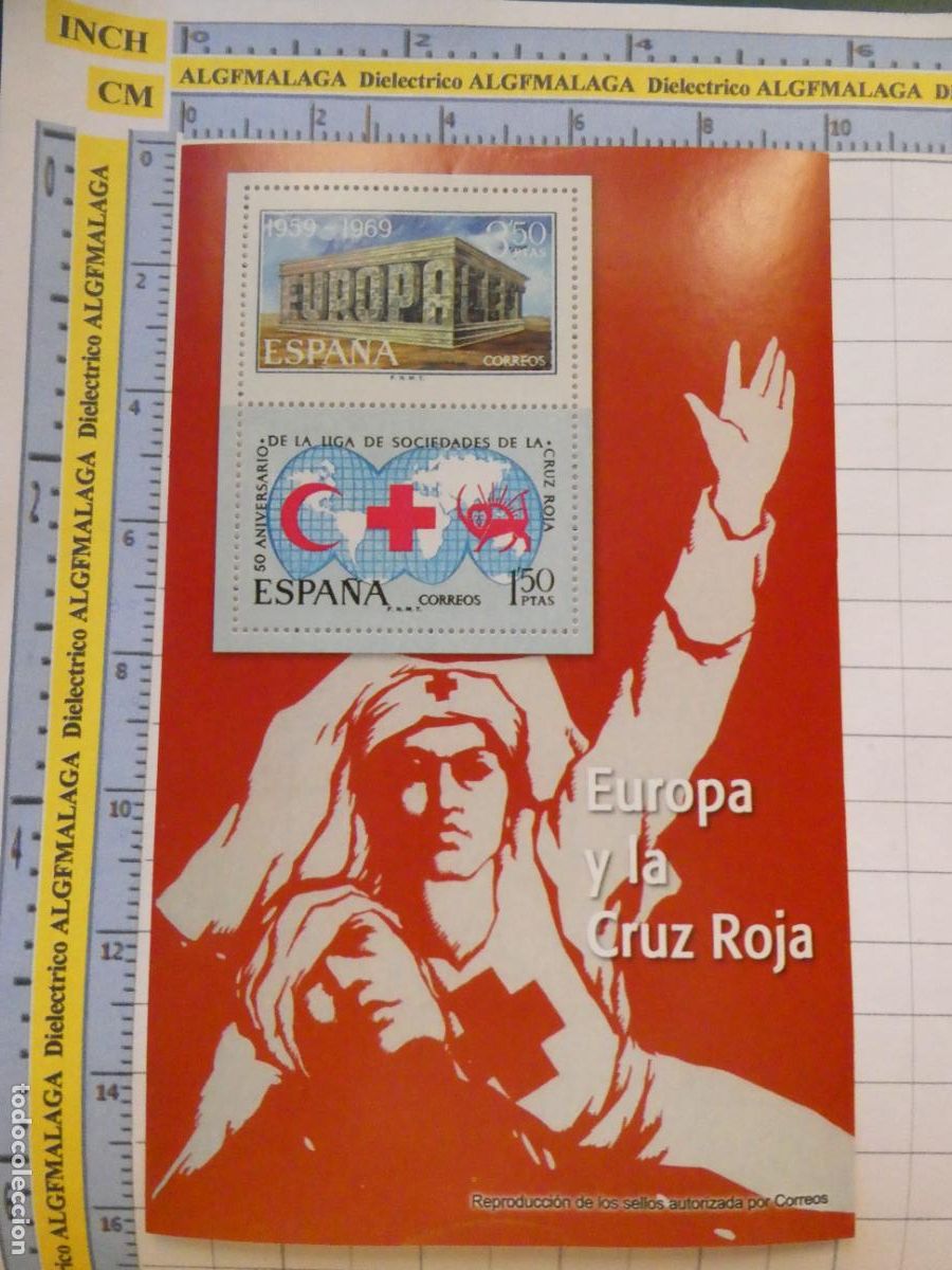Sellos: HOJA BLOQUE FACS&Iacute;MIL. SERIE LOS SELLOS DEL FRANQUISMO. EUROPA Y LA CRUZ ROJA ENFERMERA 116