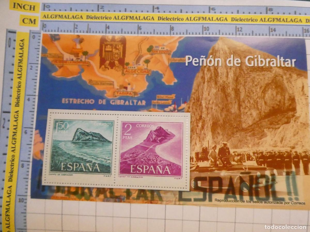 Sellos: HOJA BLOQUE FACS&Iacute;MIL. SERIE LOS SELLOS DEL FRANQUISMO. PE&Ntilde;&Oacute;N DE GIBRALTAR 117