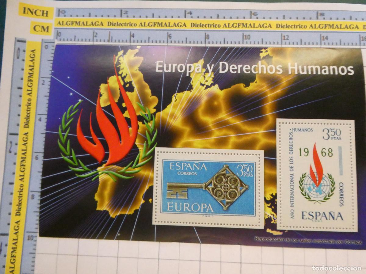Sellos: HOJA BLOQUE FACS&Iacute;MIL. SERIE LOS SELLOS DEL FRANQUISMO. EUROPA Y LOS DERECHOS HUMANOS 119