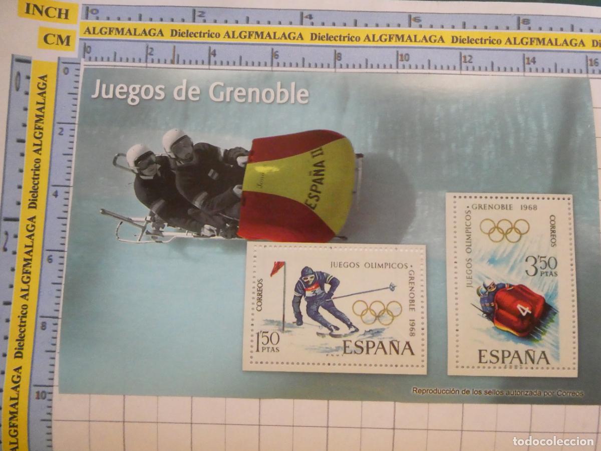 Sellos: HOJA BLOQUE FACS&Iacute;MIL. SERIE LOS SELLOS DEL FRANQUISMO. JUEGOS OL&Iacute;MPICOS DE GRENOBLE 1968 122