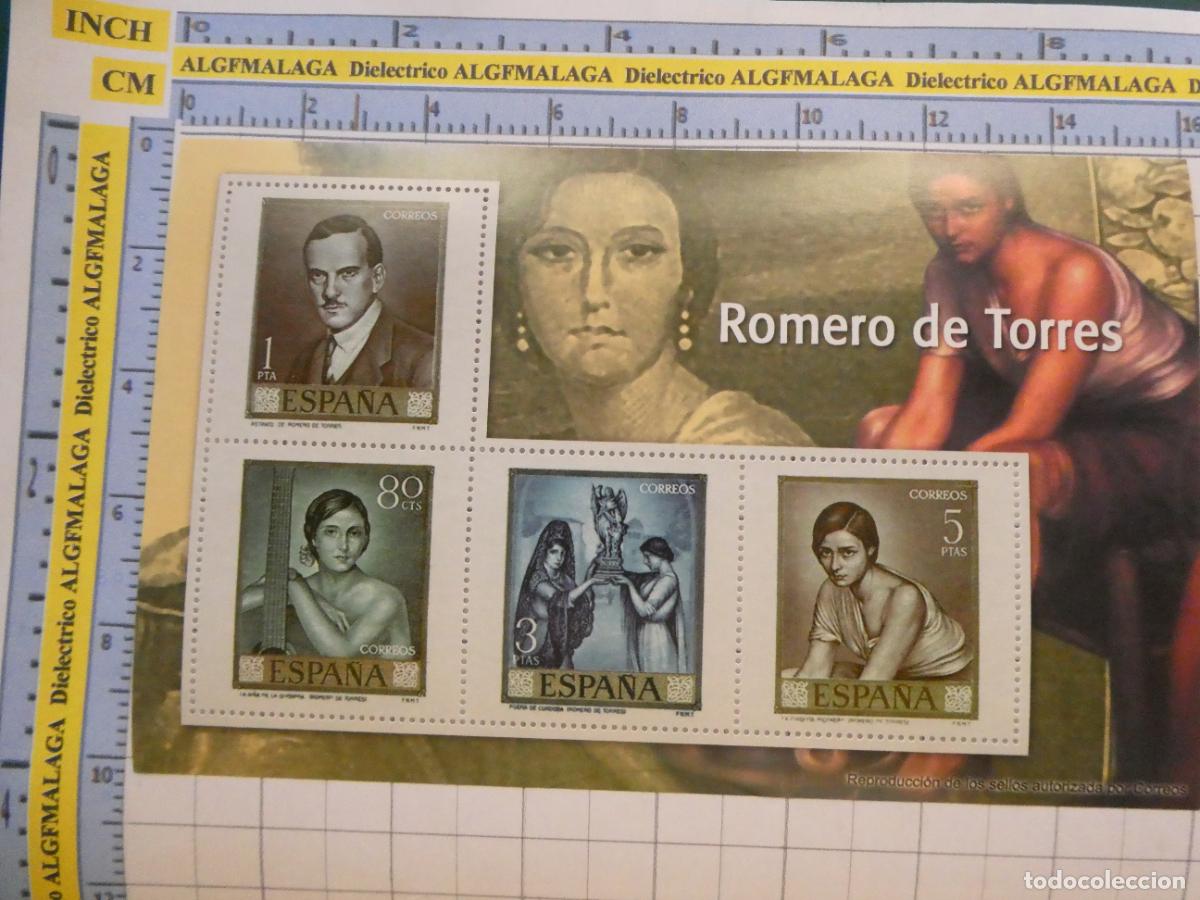 Sellos: HOJA BLOQUE FACS&Iacute;MIL. SERIE LOS SELLOS DEL FRANQUISMO. ARTE PINTURA ROMERO DE TORRES 129