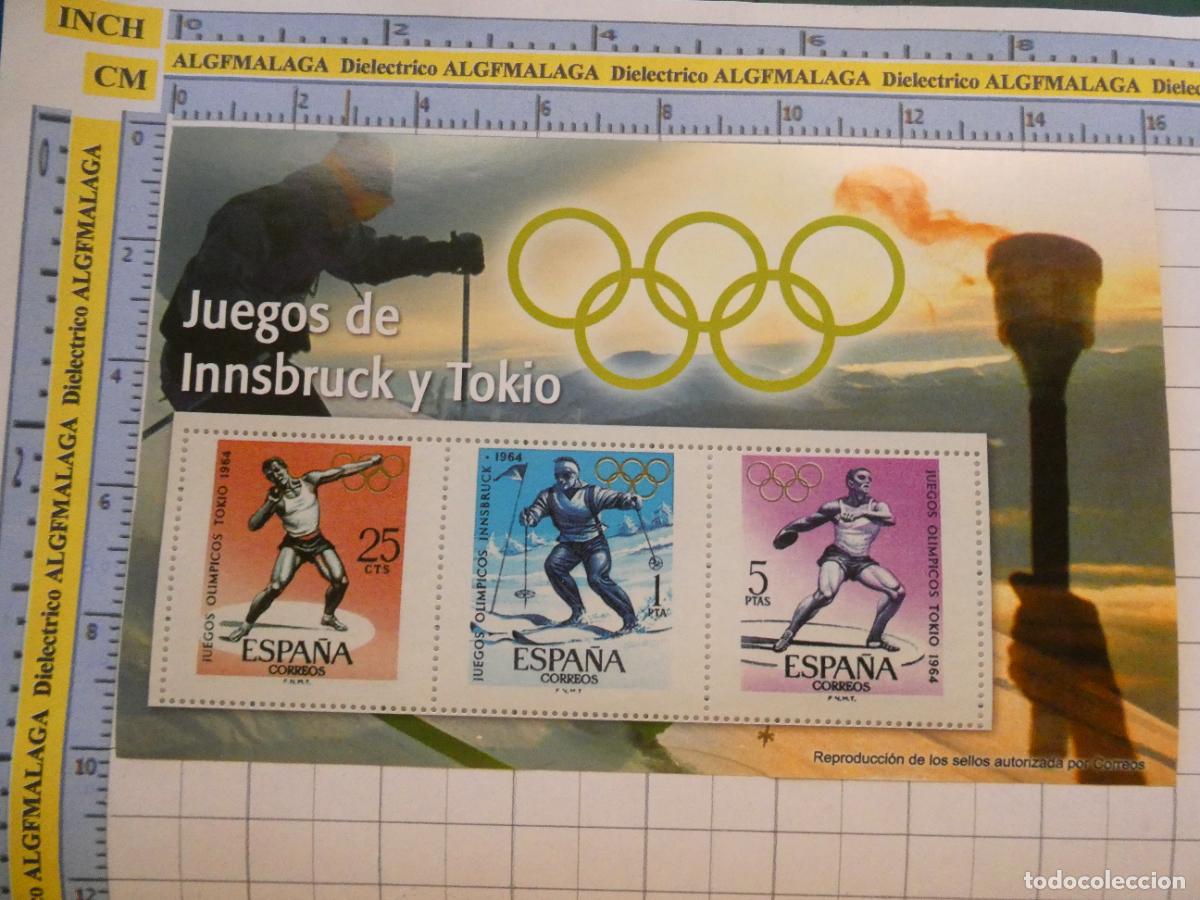 Sellos: HOJA BLOQUE FACS&Iacute;MIL. SERIE LOS SELLOS DEL FRANQUISMO. JUEGOS OL&Iacute;MPICOS DE INNSBRUCK Y TOKIO 131