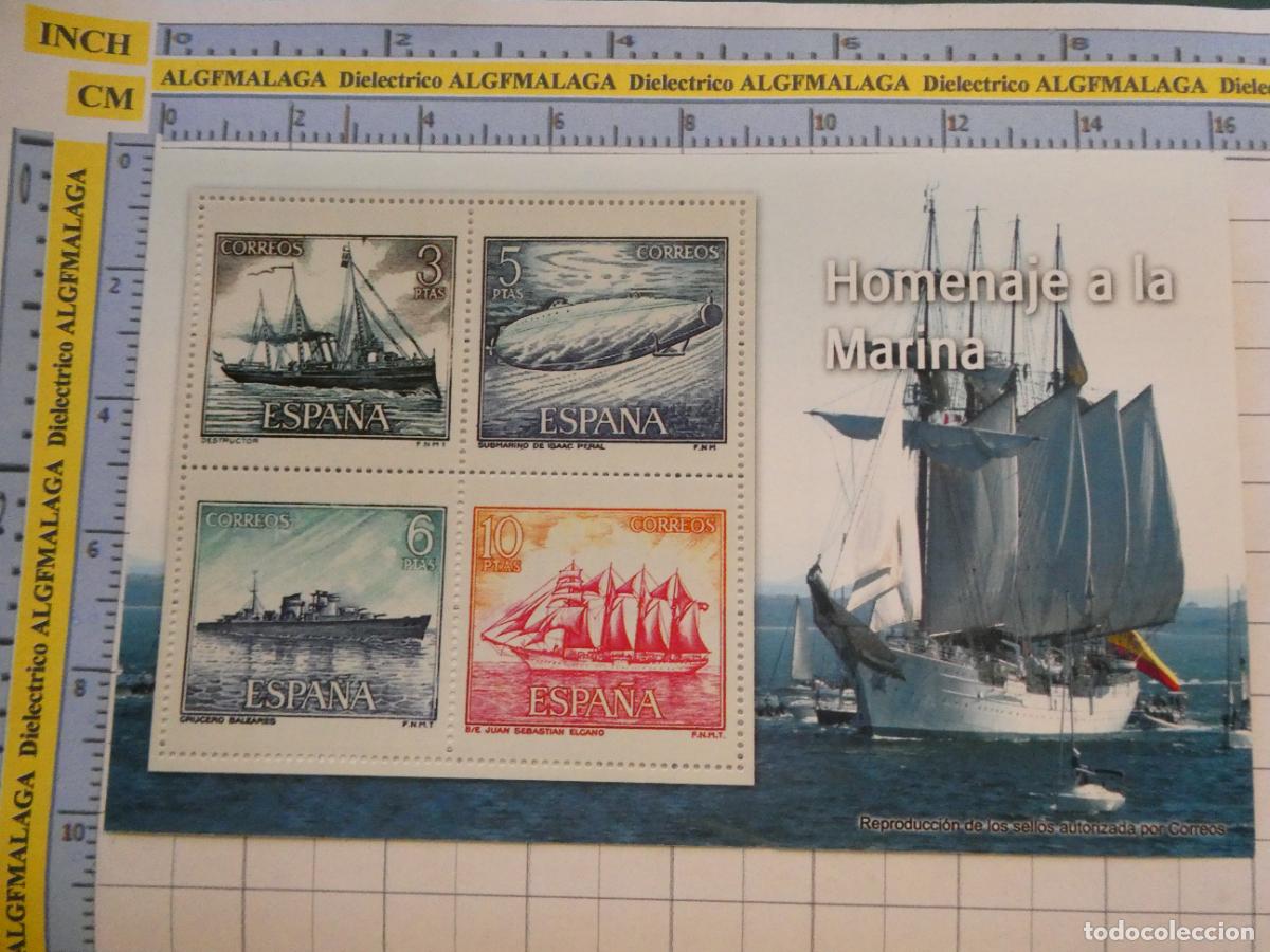 Sellos: HOJA BLOQUE FACS&Iacute;MIL. SERIE LOS SELLOS DEL FRANQUISMO. HOMENAJE A LA MARINA BARCOS 132