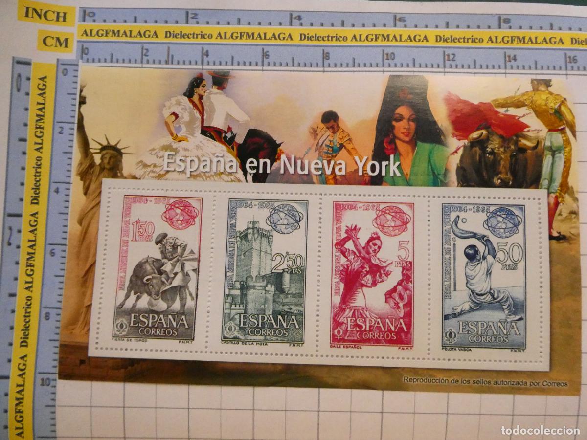 Sellos: HOJA BLOQUE FACS&Iacute;MIL. SERIE LOS SELLOS DEL FRANQUISMO. ESPA&Ntilde;A EN LA FERIA NUEVA YORK 1964 133