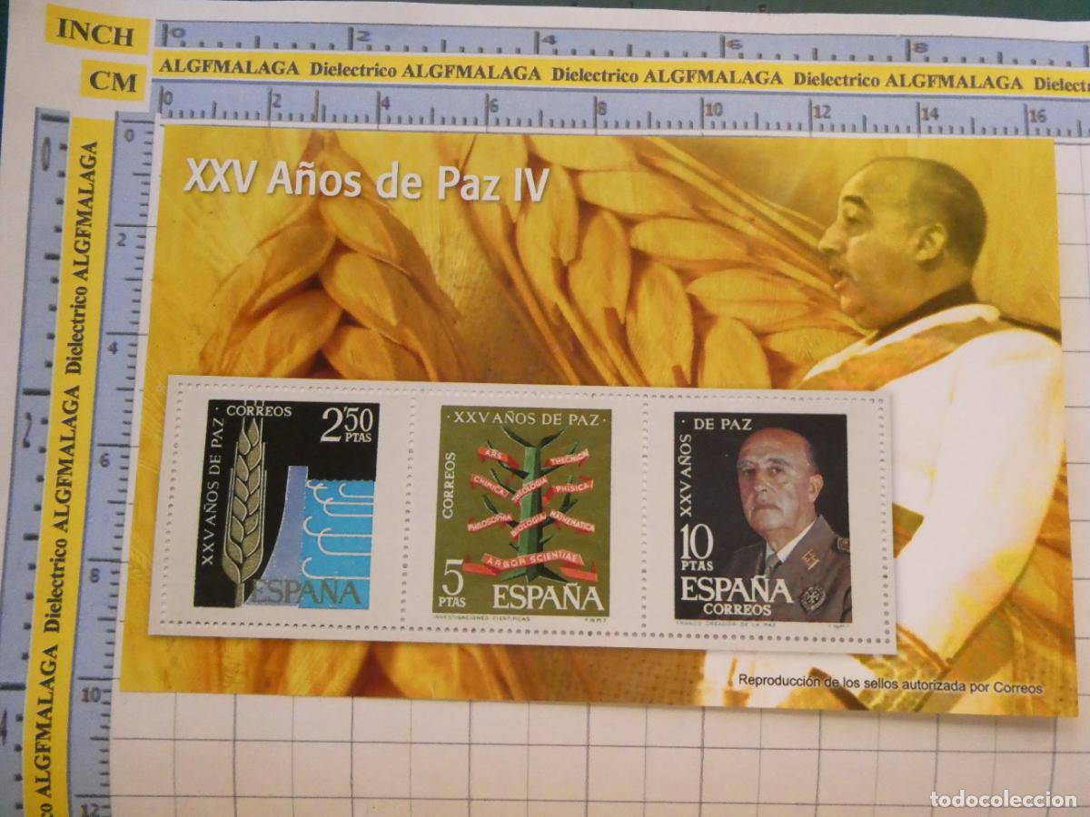 Sellos: HOJA BLOQUE FACS&Iacute;MIL. SERIE LOS SELLOS DEL FRANQUISMO. XXV A&Ntilde;OS DE PAZ IV. 134