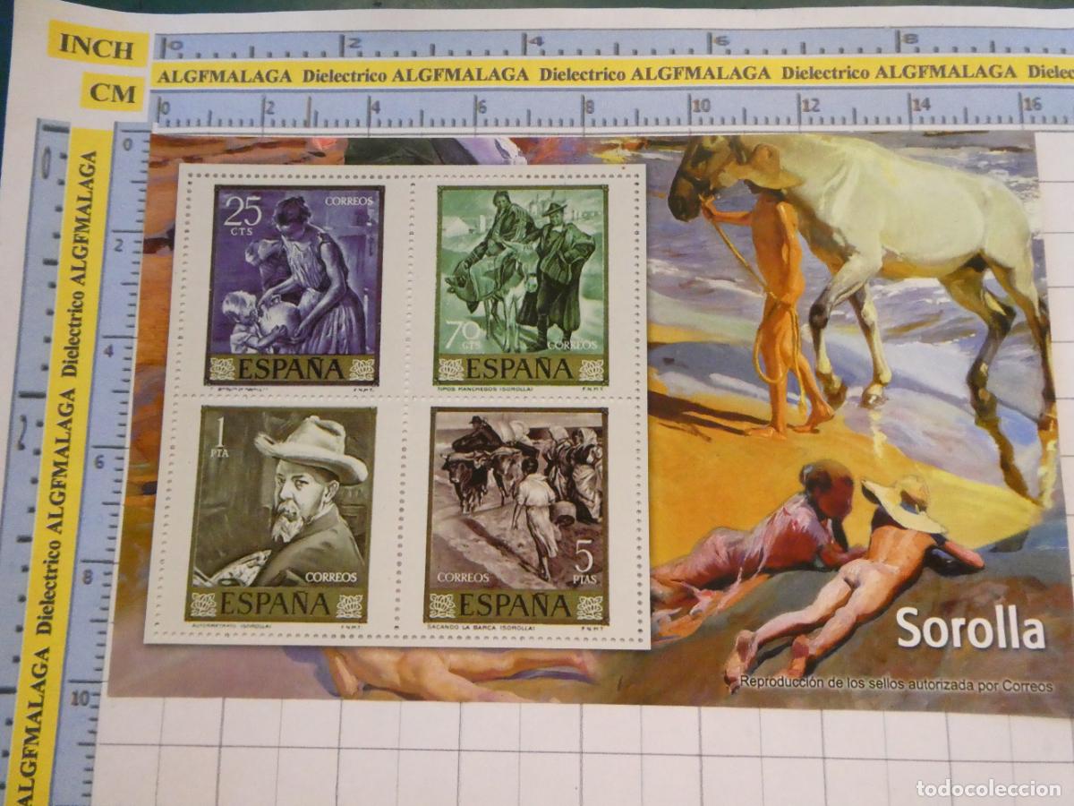 Sellos: HOJA BLOQUE FACS&Iacute;MIL. SERIE LOS SELLOS DEL FRANQUISMO. ARTE PINTURA SOROLLA. 138