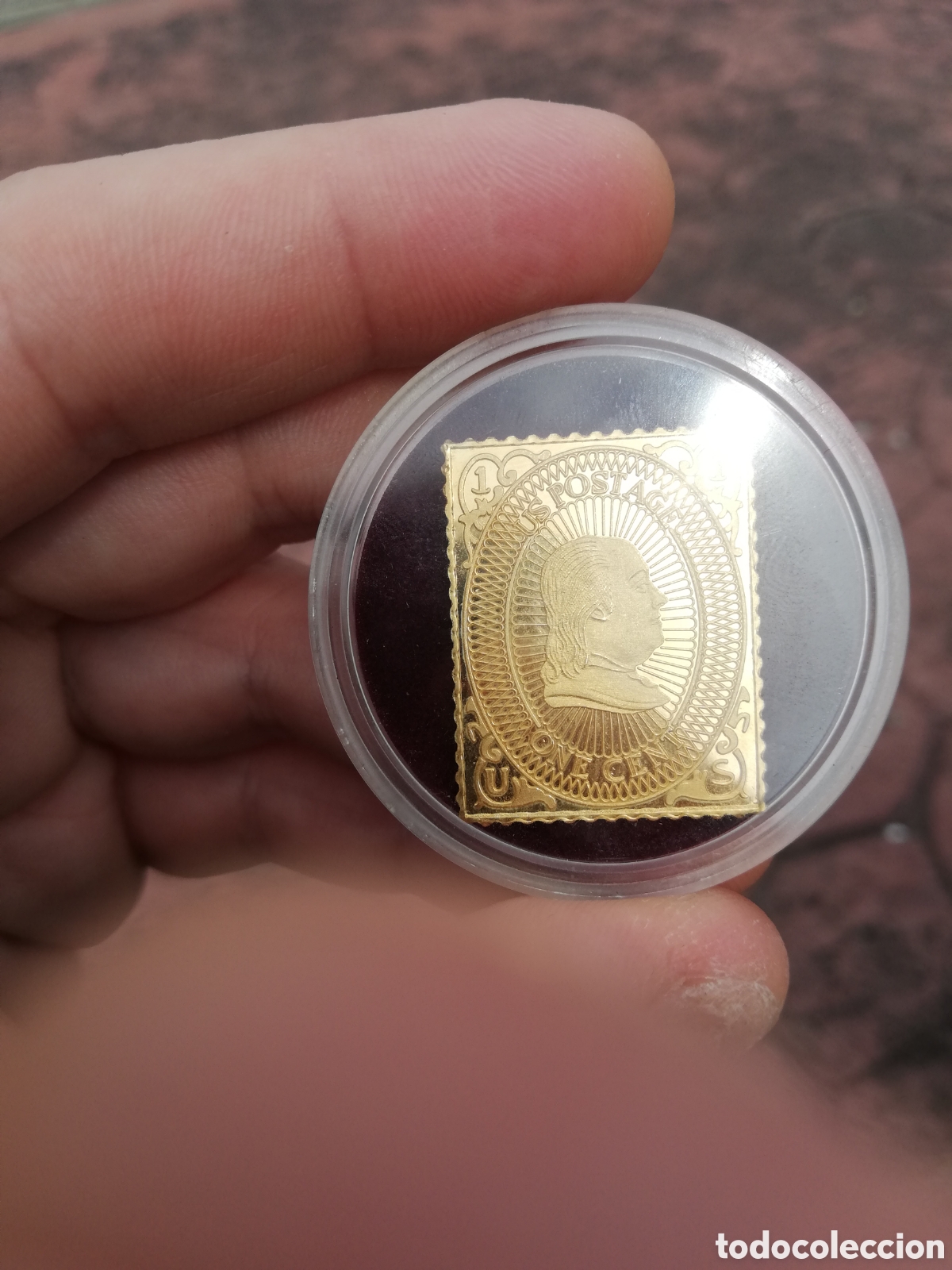 Sellos: Sello plata 150 aniversario correos ba&ntilde;o oro