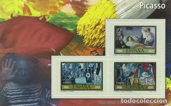 Sellos: REPRODUCCI&Oacute;N HOJA BLOQUE DE SELLOS, PICASSO. EL MUNDO. SELLO-678