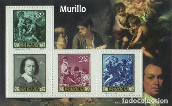 Sellos: REPRODUCCI&Oacute;N HOJA BLOQUE DE SELLOS, MURILLO. EL MUNDO. SELLO-683