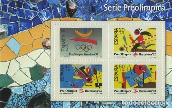 Sellos: REPRODUCCI&Oacute;N HOJA BLOQUE DE SELLOS, SERIE PREOLIMPICA. EL MUNDO. SELLO-686