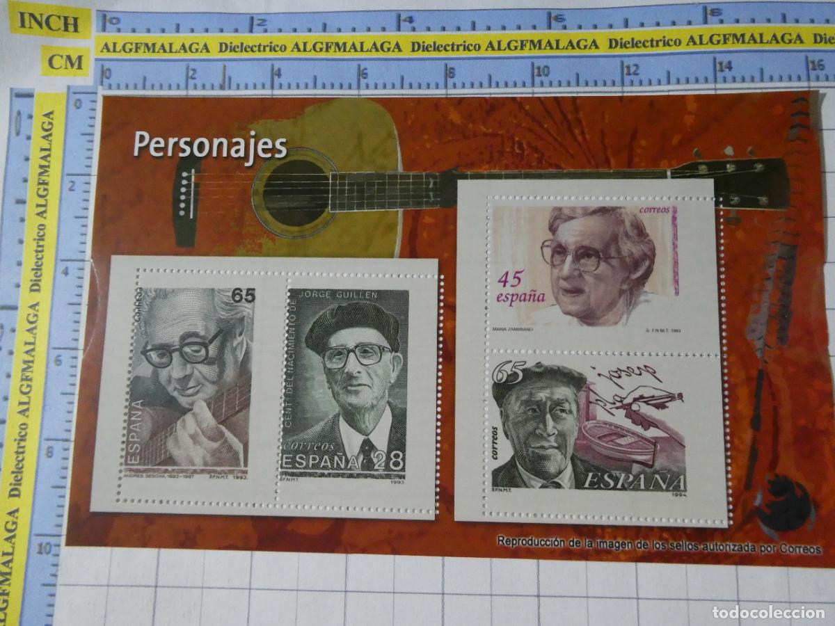 Sellos: HOJA BLOQUE FACS&Iacute;MIL. SELLOS DEMOCRACIA. JORGE GUILL&Eacute;N MAR&Iacute;A ZAMBRANO JOSEP PLA ANDR&Eacute;S SEGOVIA. 295