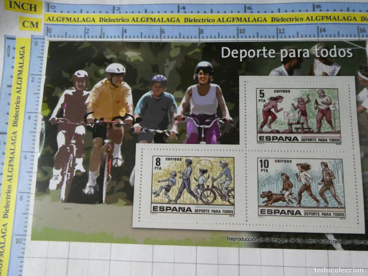 Selos: HOJA BLOQUE FACS&Iacute;MIL. SELLOS DEMOCRACIA. DEPORTE PARA TODOS CICLISMO. 339
