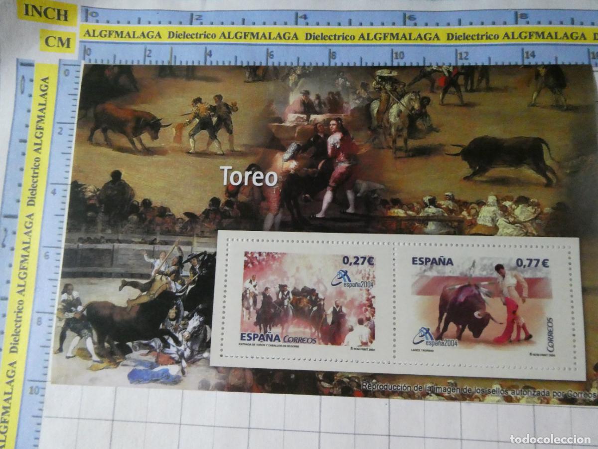 Sellos: HOJA BLOQUE FACS&Iacute;MIL. SELLOS DEMOCRACIA. TOREO TOREROS TAUROMAQUIA. 340