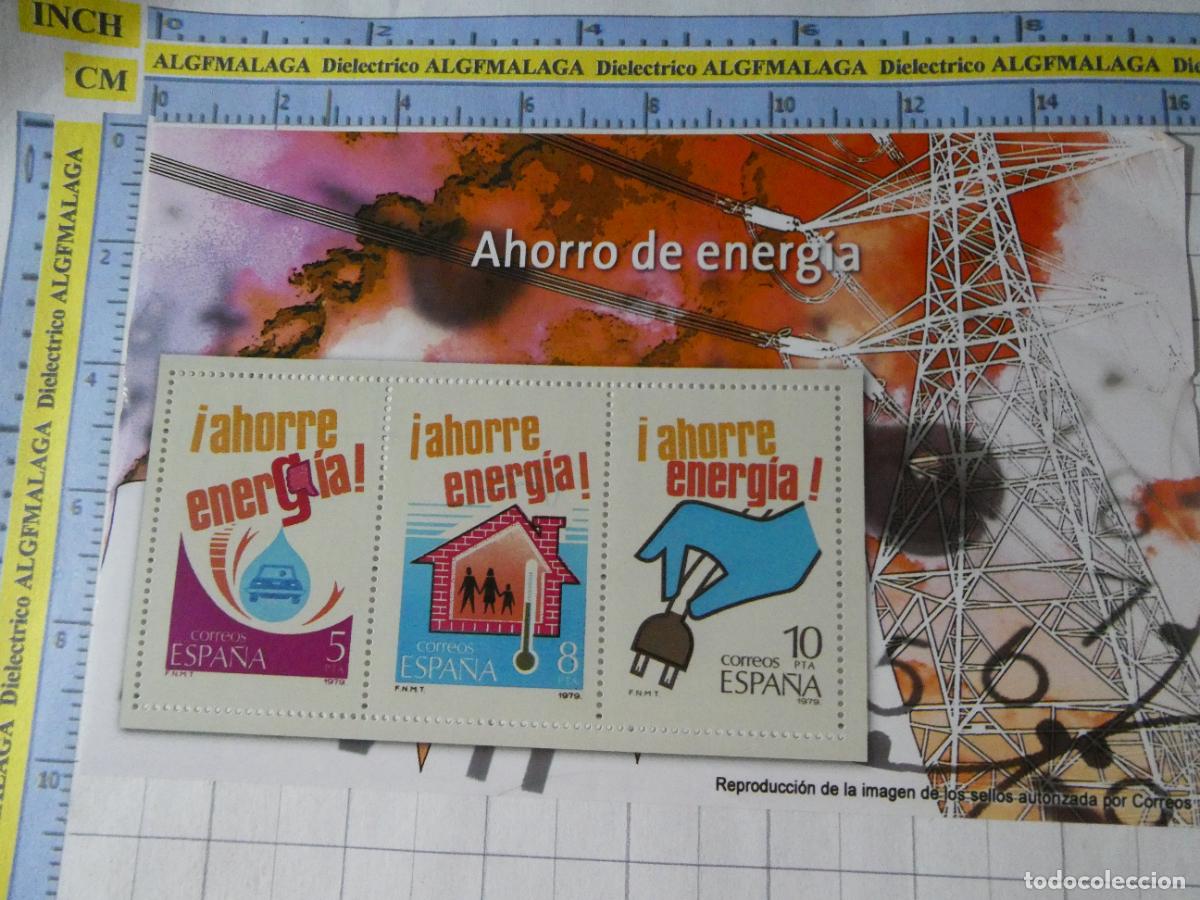 Selos: HOJA BLOQUE FACS&Iacute;MIL. SELLOS DEMOCRACIA. AHORRO DE ENERG&Iacute;A. 341