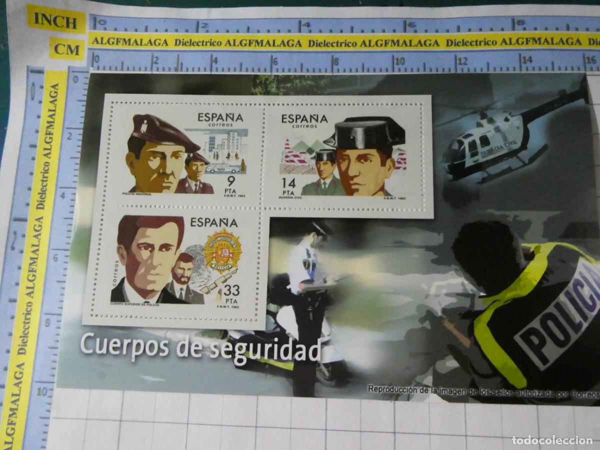 Briefmarken: HOJA BLOQUE FACS&Iacute;MIL. SELLOS DEMOCRACIA. CUERPOS SEGURIDAD ESTADO GUARDIA CIVIL, POLICIA 353