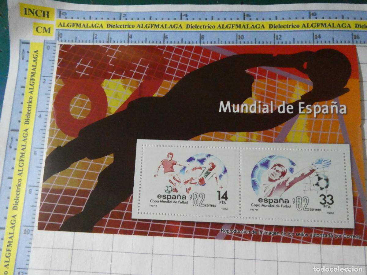 Briefmarken: HOJA BLOQUE FACS&Iacute;MIL. SELLOS DEMOCRACIA. MUNDIAL F&Uacute;TBOL COPA MUNDO ESPA&Ntilde;A 82 1982 356
