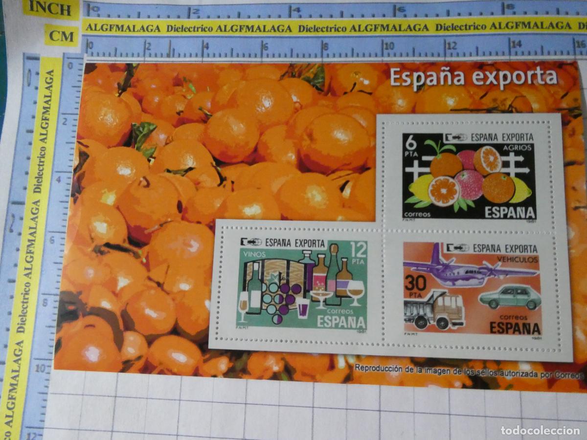 Selos: HOJA BLOQUE FACS&Iacute;MIL. SELLOS DEMOCRACIA. ESPA&Ntilde;A EXPORTA C&Iacute;TRICOS NARANJAS, VINOS, VEH&Iacute;CULOS 359