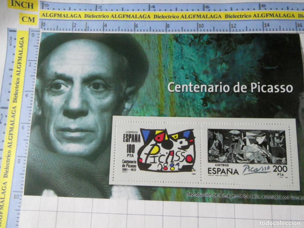 Selos: HOJA BLOQUE FACS&Iacute;MIL. SELLOS DEMOCRACIA. CENTENARIO DE PABLO RUIZ PICASSO 360