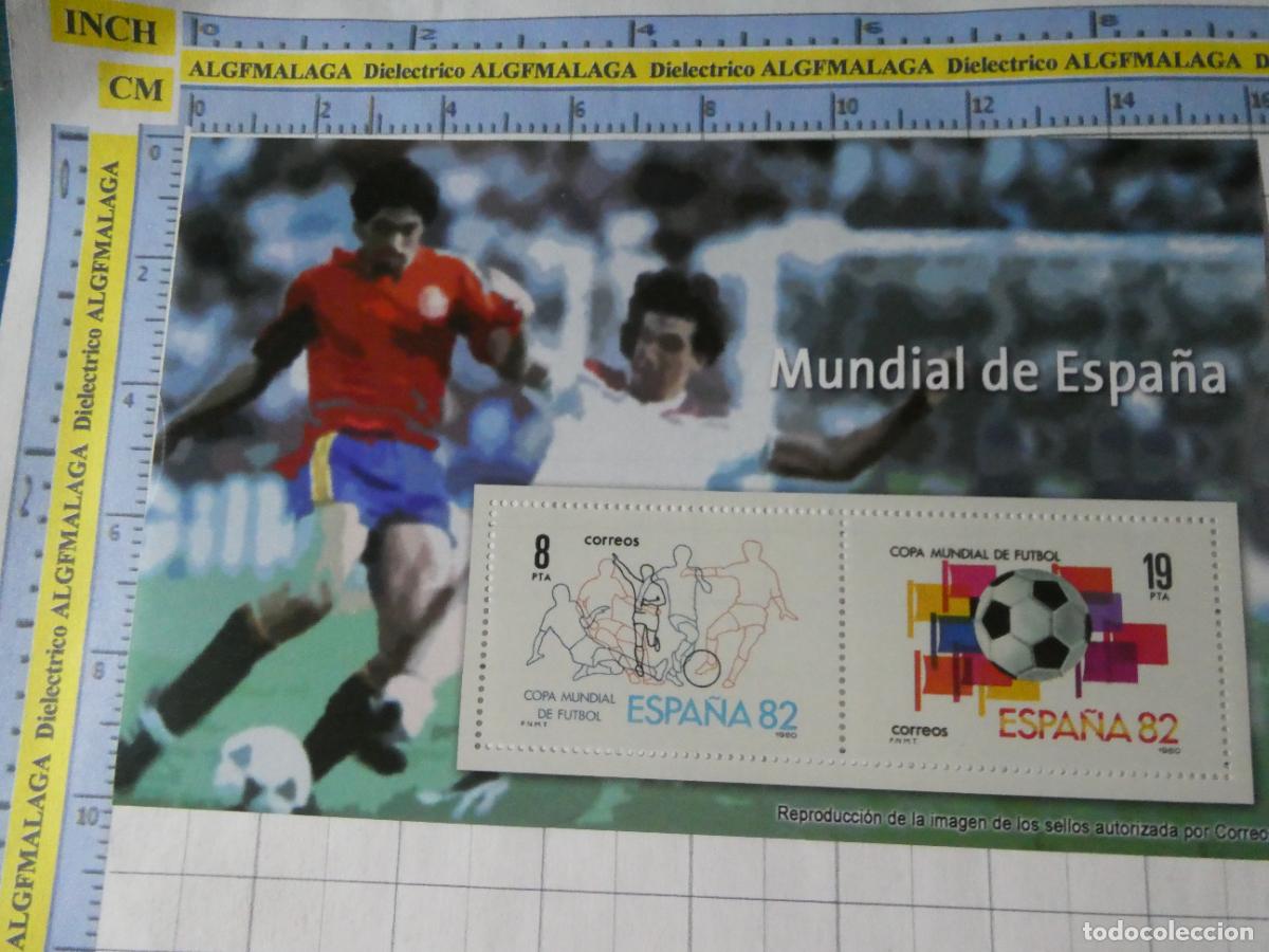 Sellos: HOJA BLOQUE FACS&Iacute;MIL. SELLOS DEMOCRACIA. MUNDIAL COPA MUNDO F&Uacute;TBOL ESPA&Ntilde;A 82 1982 364