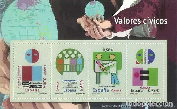 Sellos: REPRODUCCION HOJA BLOQUE DE SELLOS, VALORES CIVICOS. SELLO-706