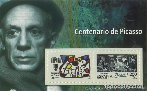Sellos: REPRODUCCION HOJA BLOQUE DE SELLOS, CENTENARIO DE PICASSO. SELLO-707