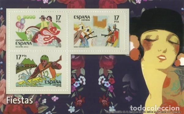 Sellos: REPRODUCCION HOJA BLOQUE DE SELLOS, FIESTAS. SELLO-711