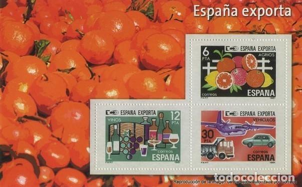 Sellos: REPRODUCCION HOJA BLOQUE DE SELLOS, ESPA&Ntilde;A EXPORTA. SELLO-718