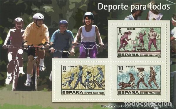 Sellos: REPRODUCCION HOJA BLOQUE DE SELLOS, DEPORTE PARA TODOS. SELLO-720
