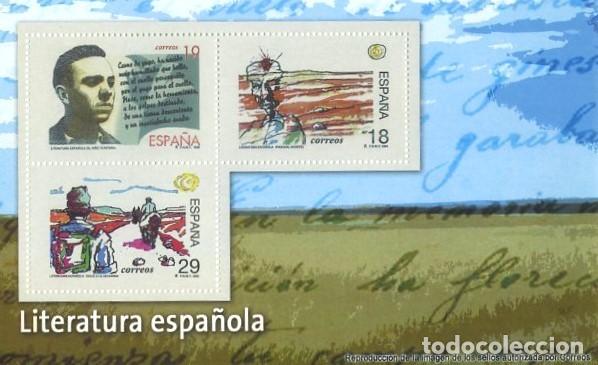 Stamps: REPRODUCCION HOJA BLOQUE DE SELLOS, LITERATURA ESPA&Ntilde;OLA. SELLO-729