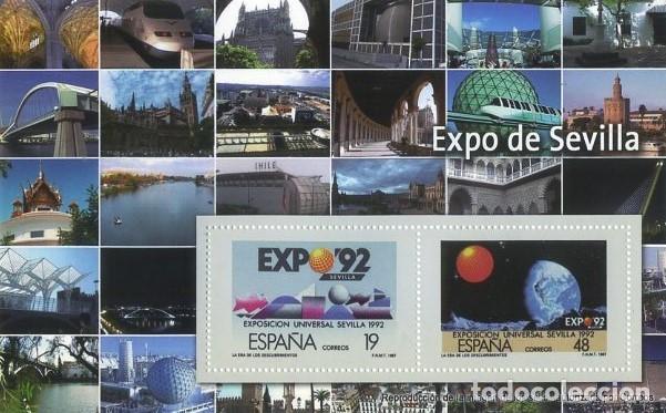 Stamps: REPRODUCCION HOJA BLOQUE DE SELLOS, EXPO DE SEVILLA. SELLO-735