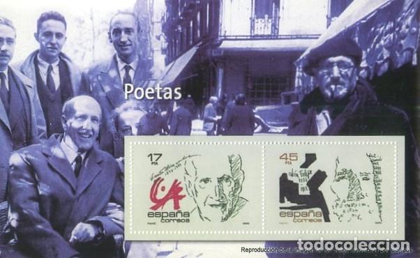 Stamps: REPRODUCCION HOJA BLOQUE DE SELLOS, POETAS. SELLO-736